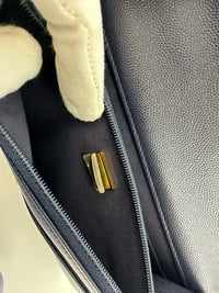 22A Pocket Twins Navy Caviar Wallet on Chain GHW