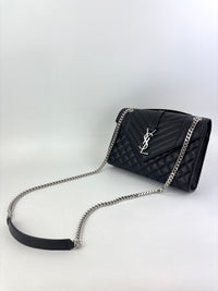 Metalesse Envelope Medium Black Grain de Poudre SHW - Glampot