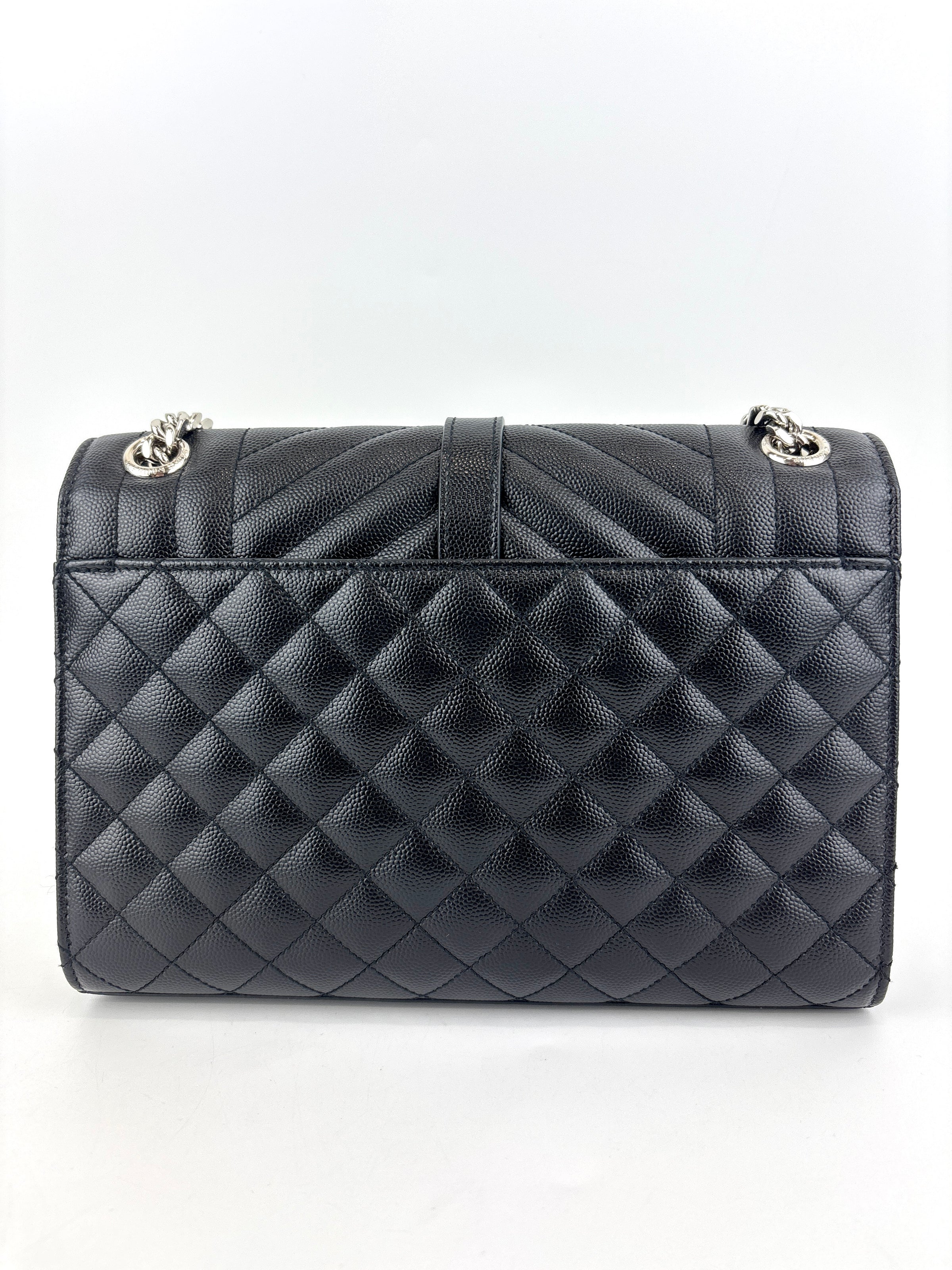 Metalesse Envelope Medium Black Grain de Poudre SHW - Glampot
