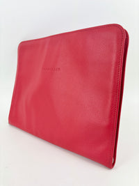 Leather Laptop Sleeve Red