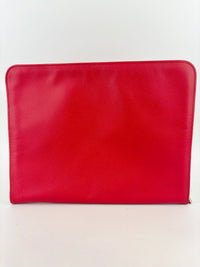 Leather Laptop Sleeve Red