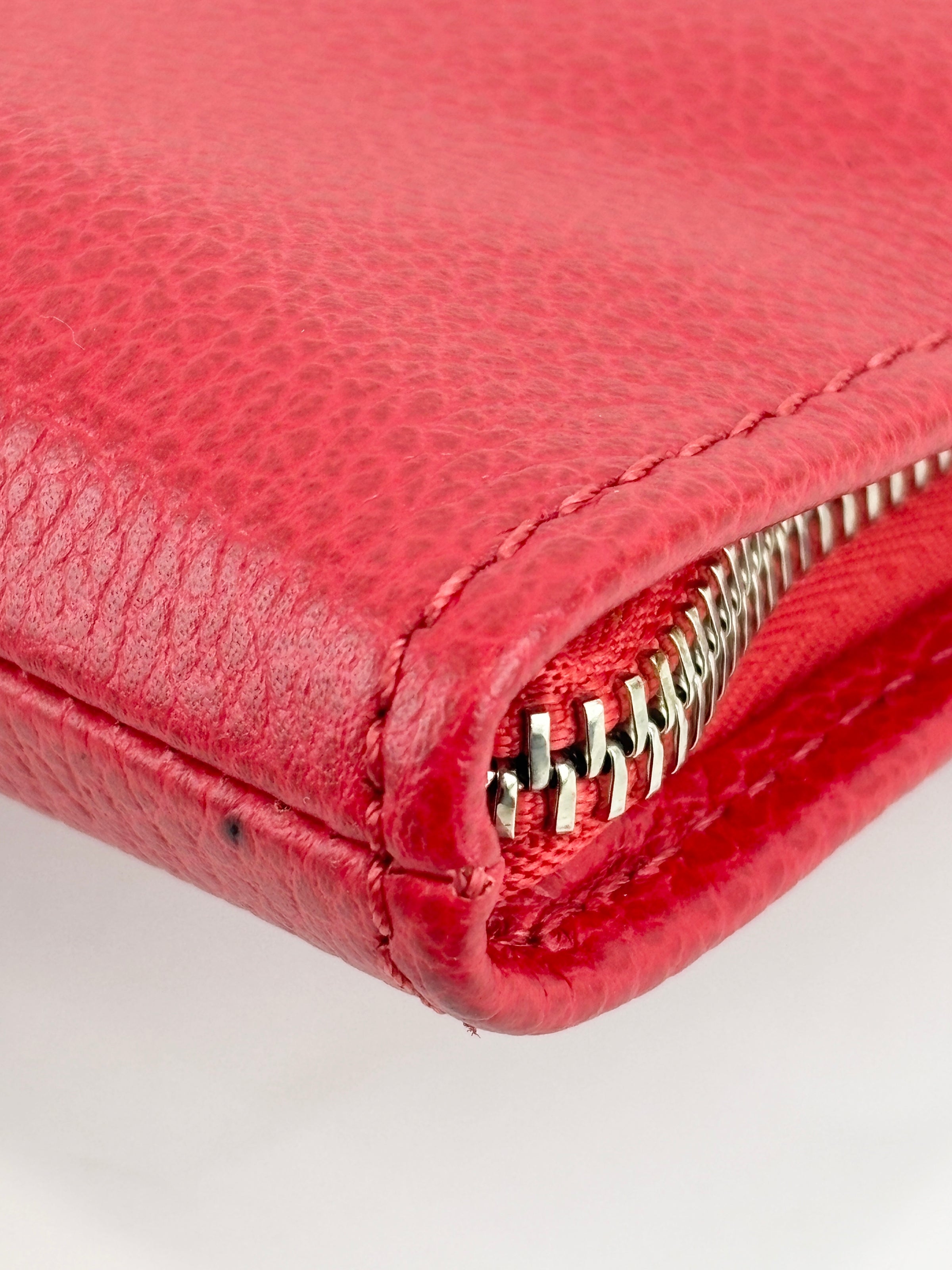 Leather Laptop Sleeve Red