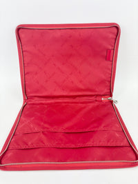 Leather Laptop Sleeve Red