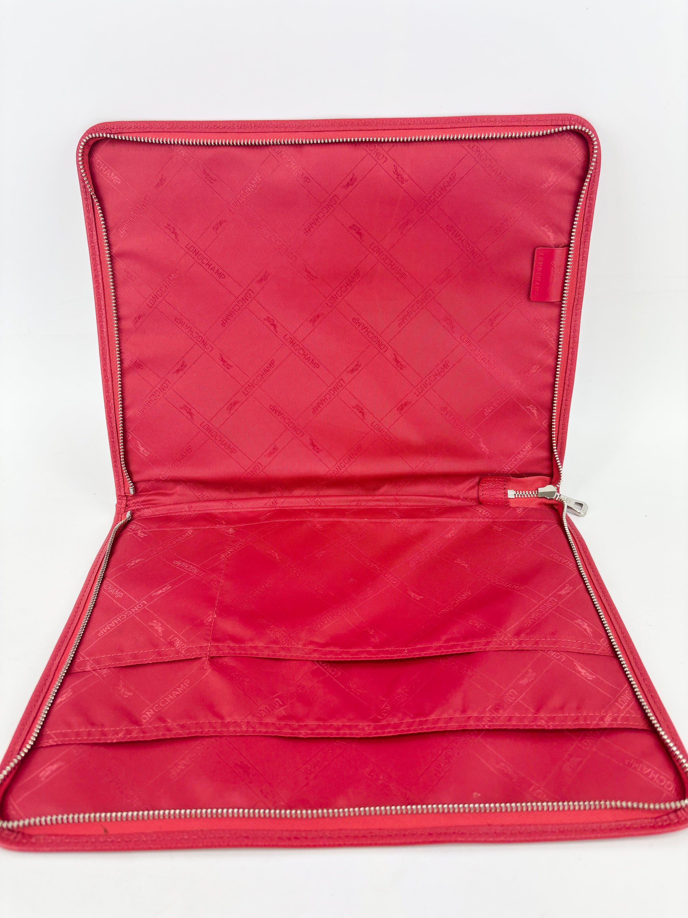 Leather Laptop Sleeve Red