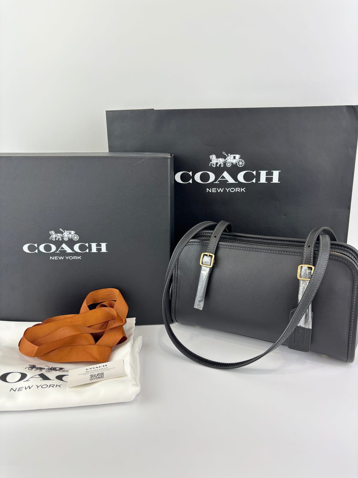 CM565 Swing Zip Shoulder Bag in Black