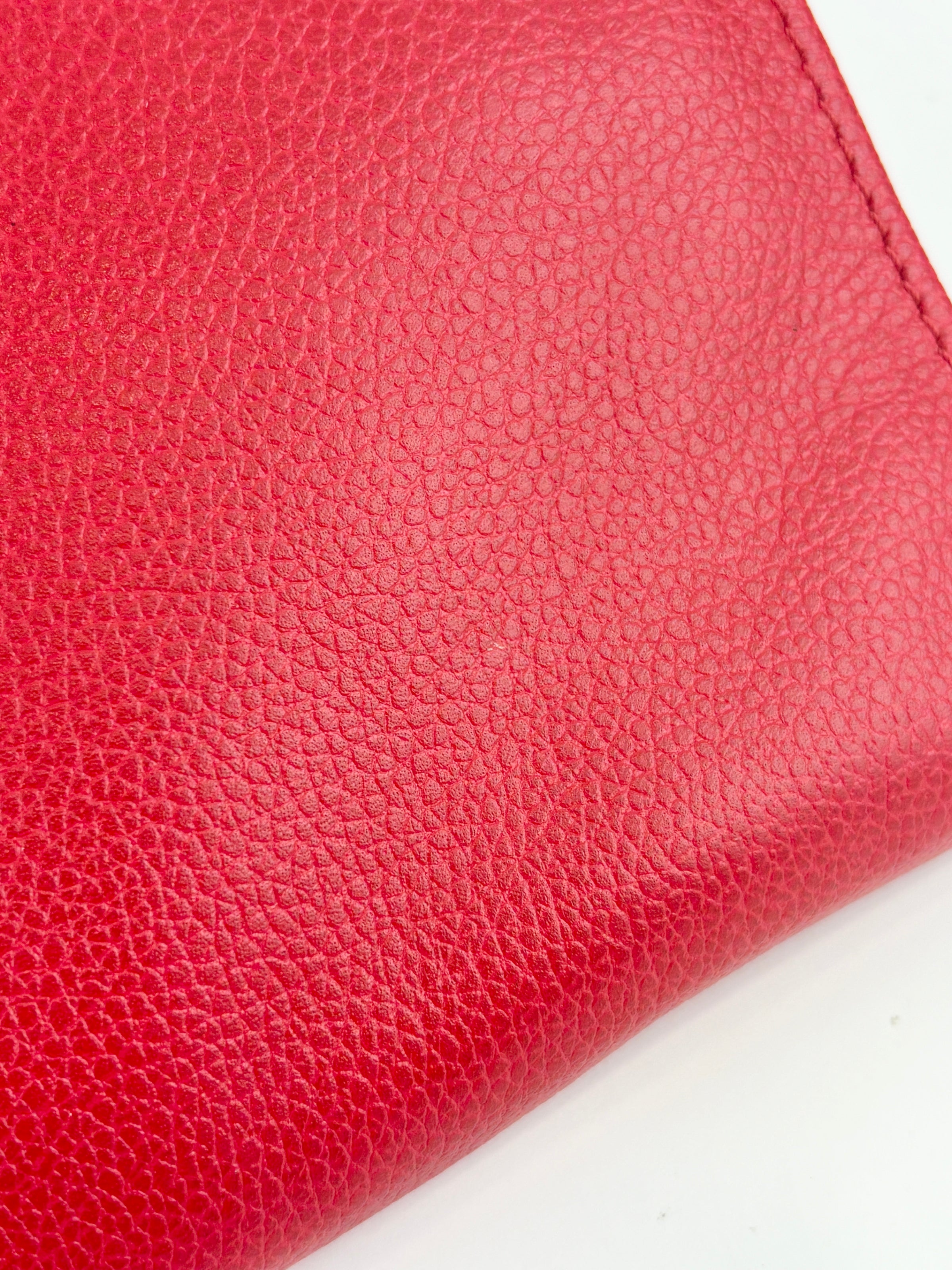 Leather Laptop Sleeve Red