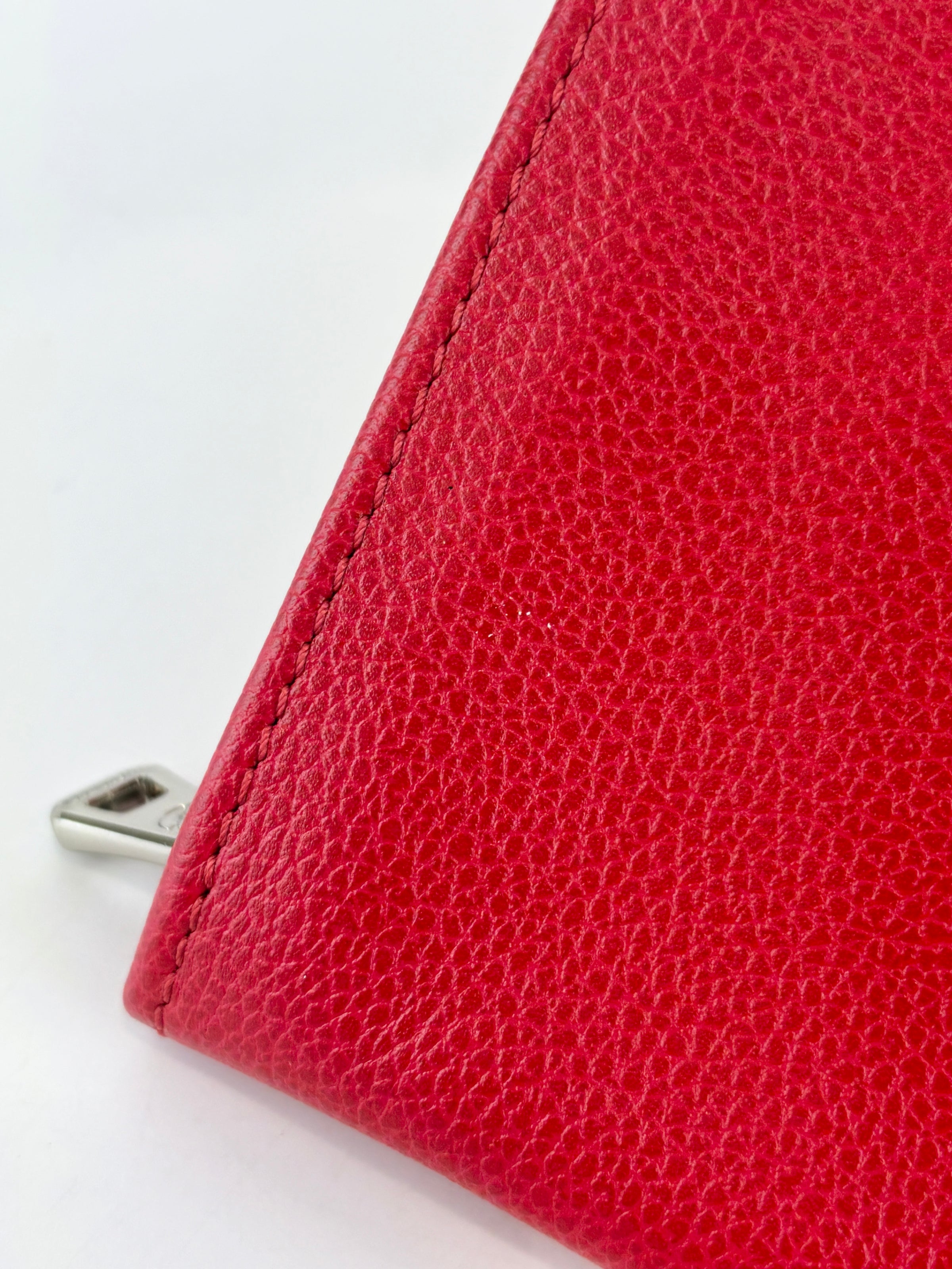 Leather Laptop Sleeve Red