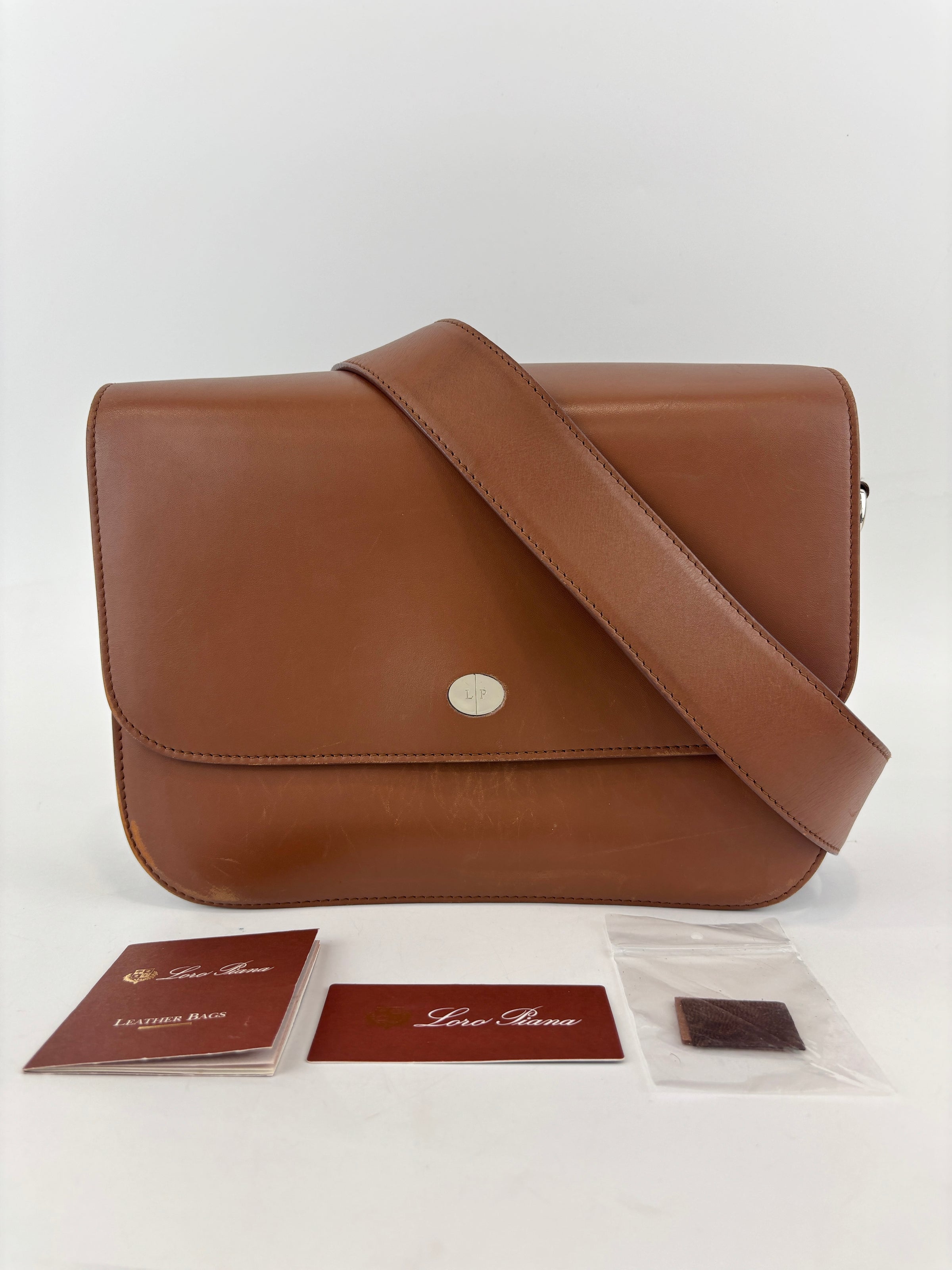 Artemis G. Canter Calfskin Crossbody Bag Cognac