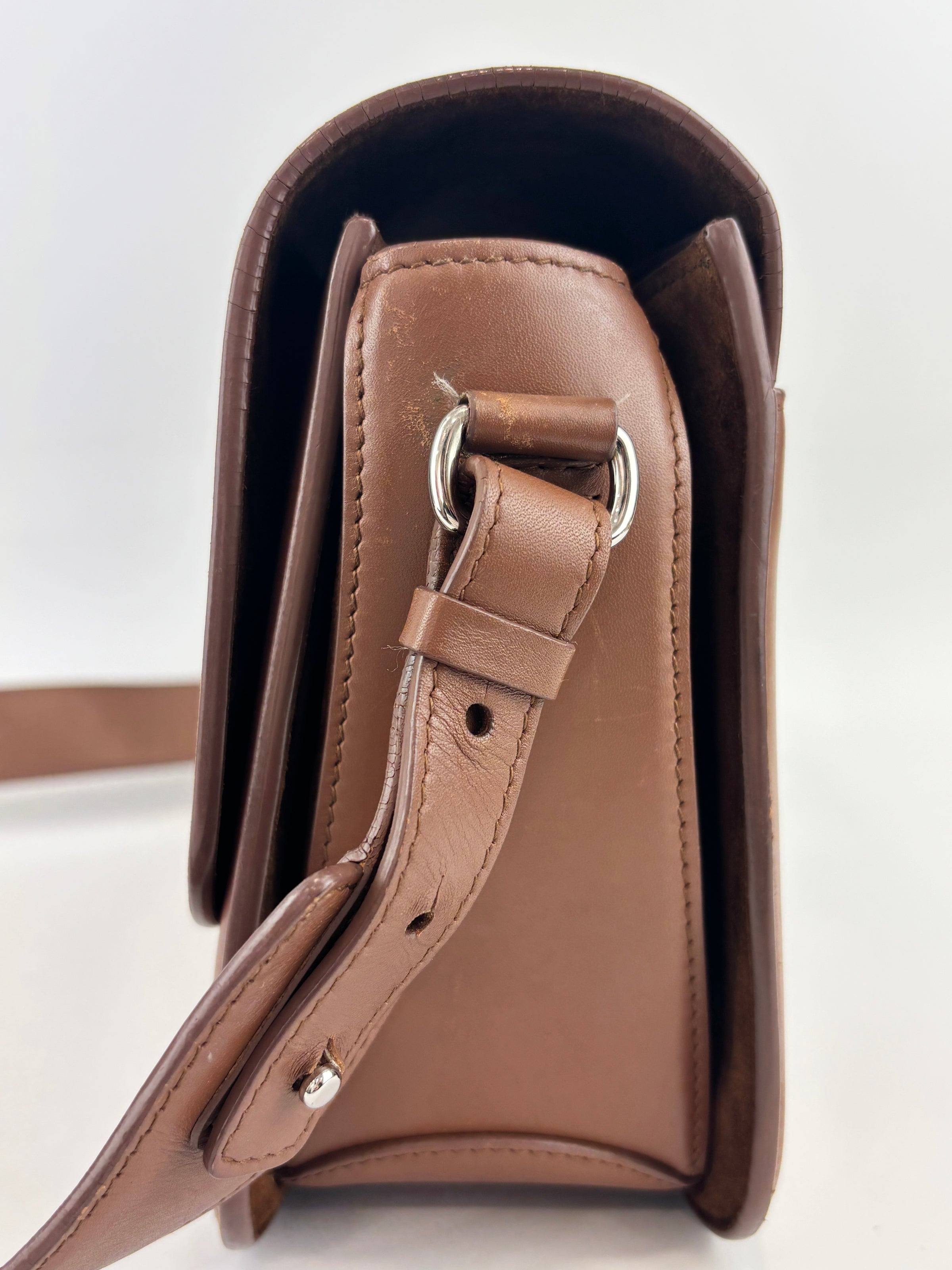 Artemis G. Canter Calfskin Crossbody Bag Cognac