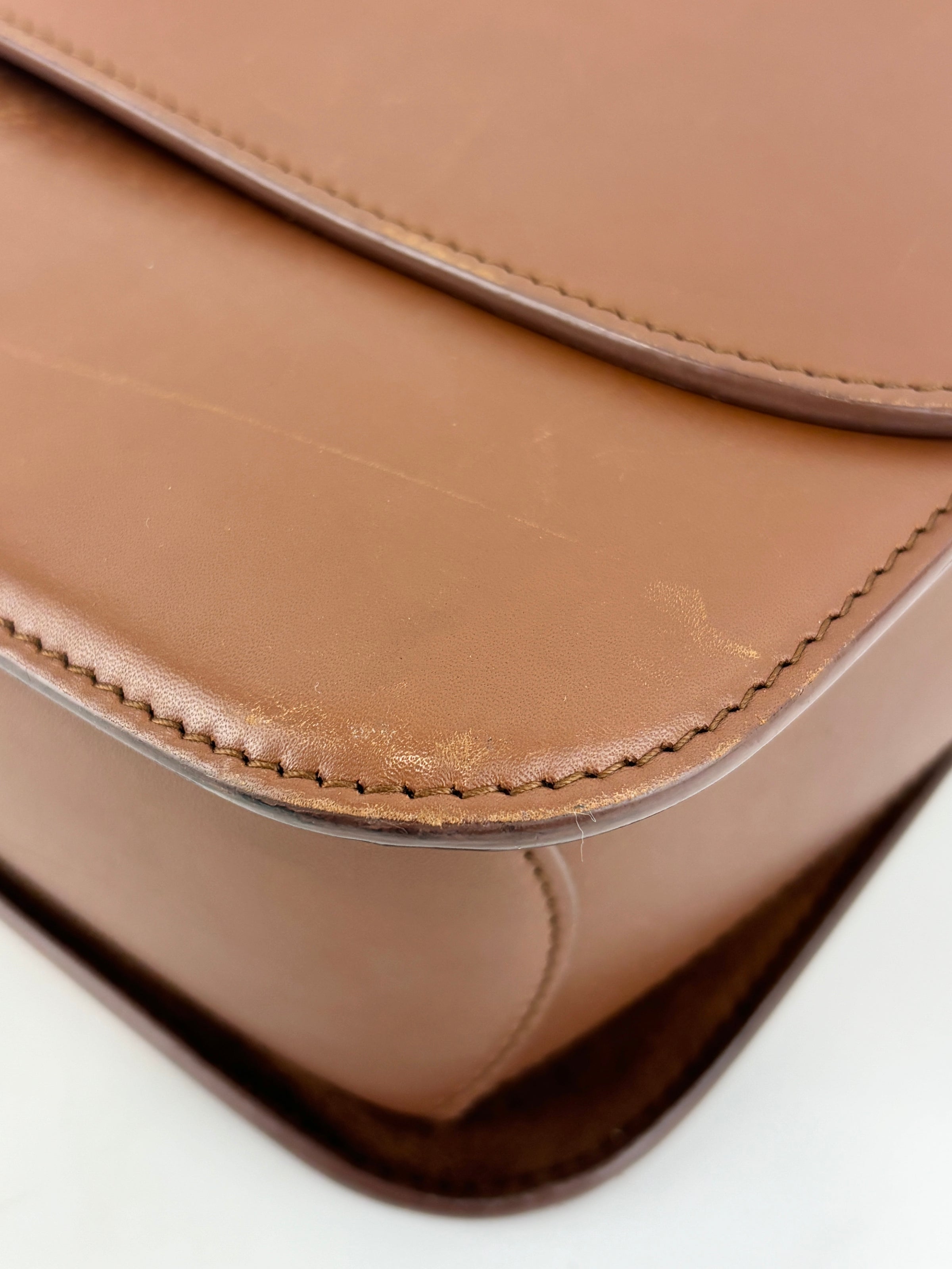 Artemis G. Canter Calfskin Crossbody Bag Cognac