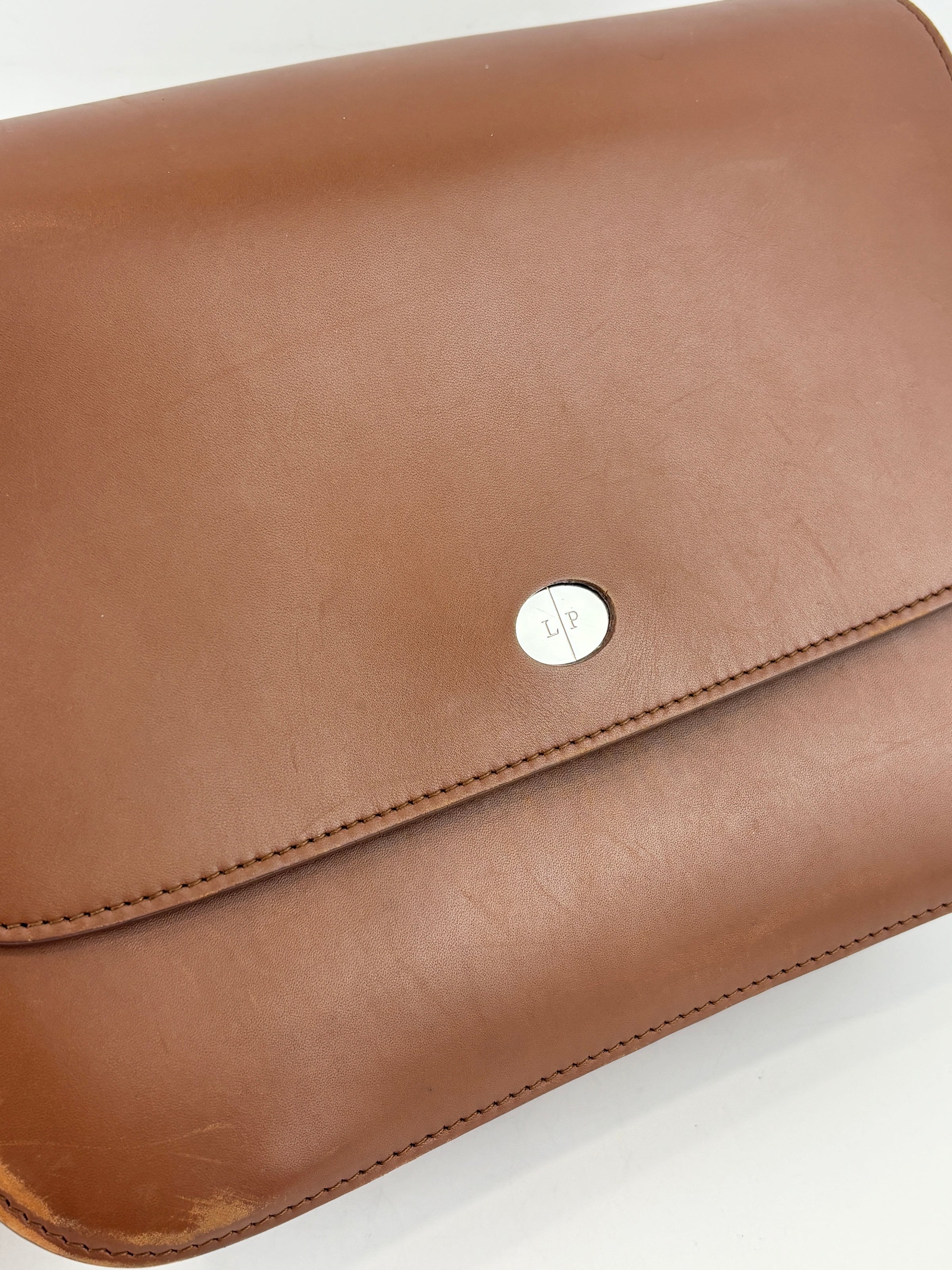 Artemis G. Canter Calfskin Crossbody Bag Cognac