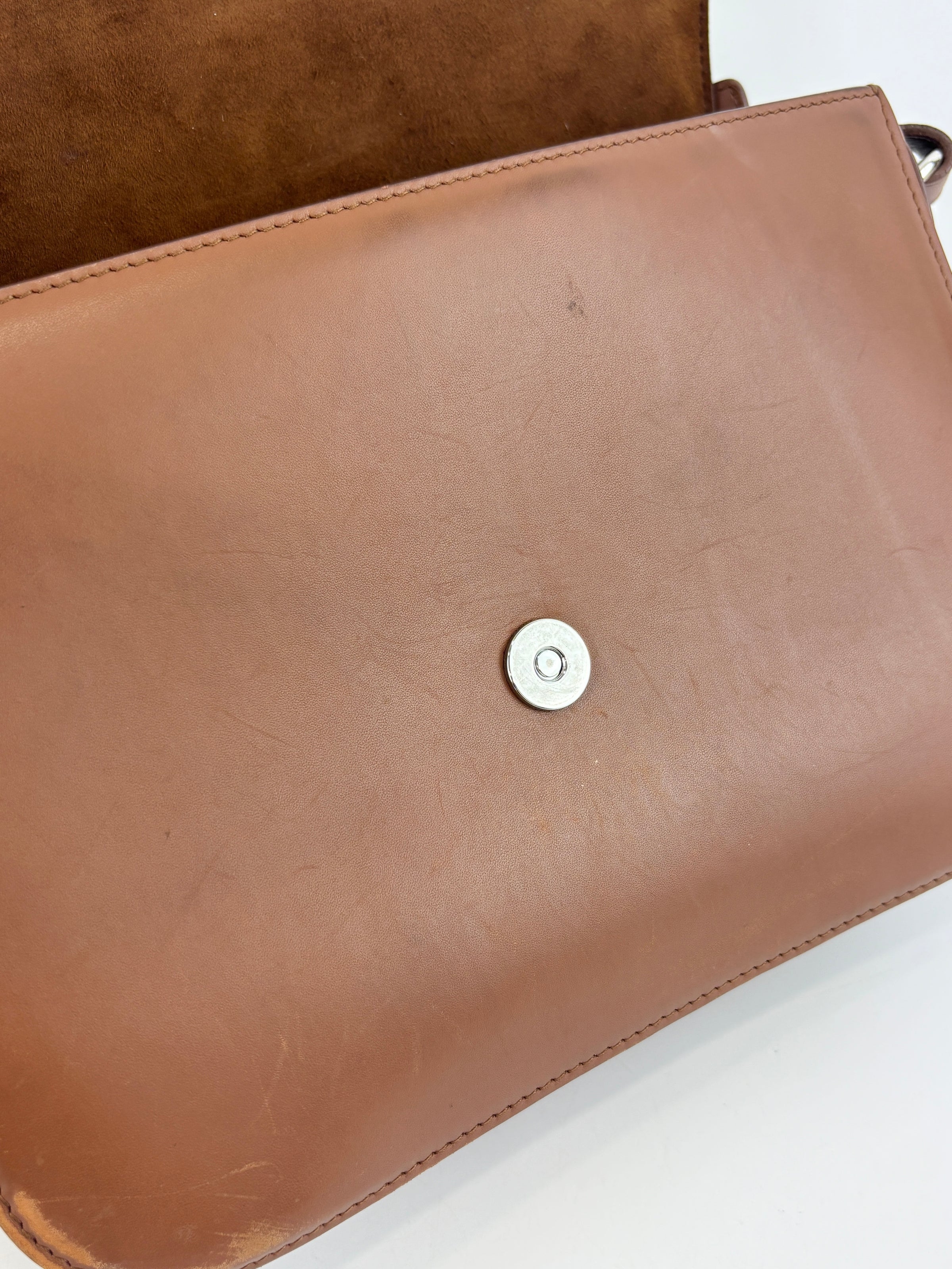 Artemis G. Canter Calfskin Crossbody Bag Cognac