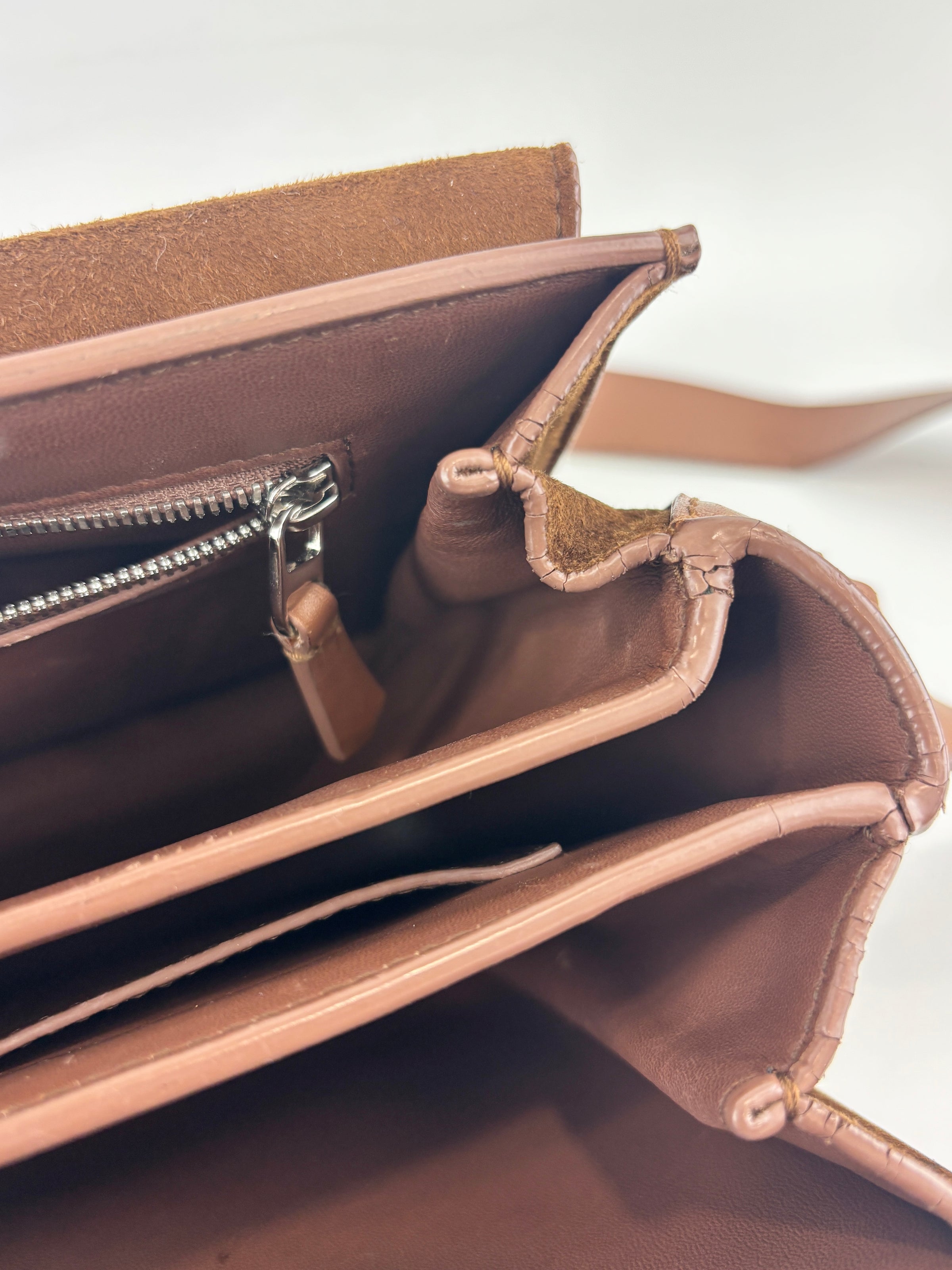 Artemis G. Canter Calfskin Crossbody Bag Cognac