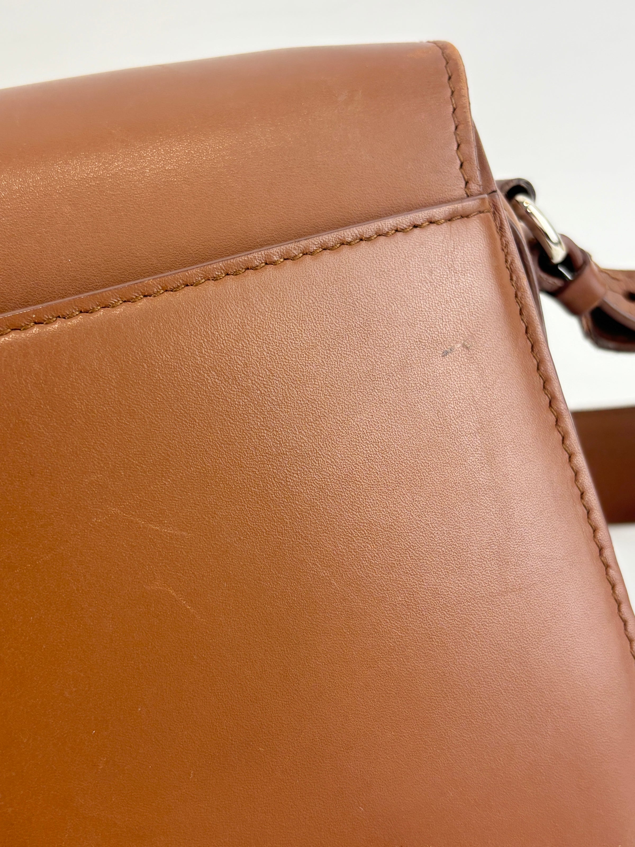 Artemis G. Canter Calfskin Crossbody Bag Cognac
