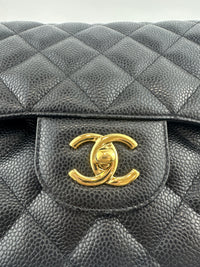 Classic Jumbo Black Caviar GHW