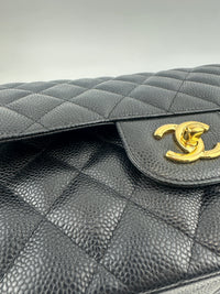 Classic Jumbo Black Caviar GHW