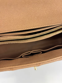 A92991 Coco Handle Medium 29cm in Brown Caviar with Lizard Handle GHW