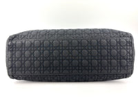 Medium Vintage Lady Dior Black Cannage Quilted Nylon Bag - Glampot