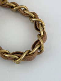 A92991 Coco Handle Medium 29cm in Brown Caviar with Lizard Handle GHW