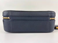 Medium Filigree Vanity Case in Navy Blue Quilted Caviar GHW