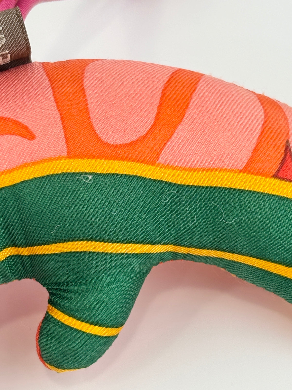 Petit H Dolphin Bag Charm in Multicolour Pink / Green / Orange