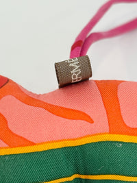 Petit H Dolphin Bag Charm in Multicolour Pink / Green / Orange
