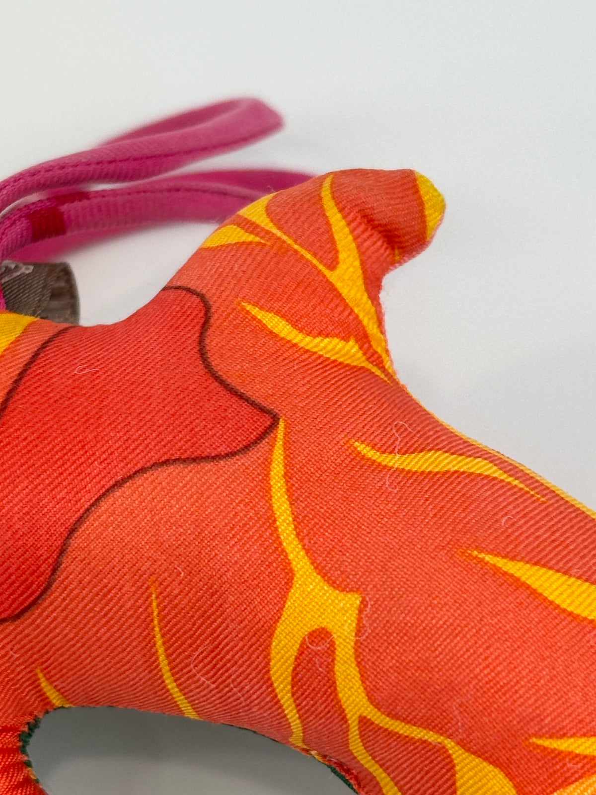 Petit H Dolphin Bag Charm in Multicolour Pink / Green / Orange