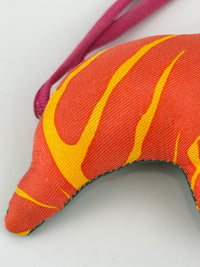 Petit H Dolphin Bag Charm in Multicolour Pink / Green / Orange