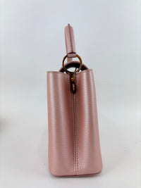 Capucines BB Metallic Taurillon Pearly Pink RGHW