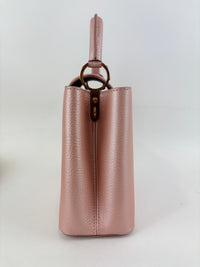 Capucines BB Metallic Taurillon Pearly Pink RGHW