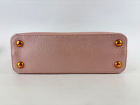 Capucines BB Metallic Taurillon Pearly Pink RGHW