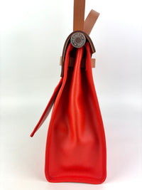 Herbag 31 Orange Mecano Berlin Coated Canvas Fauve Vache Hunter Leather & Ecru Toile H Canvas PHW - Glampot