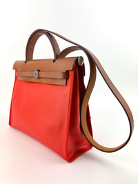Herbag 31 Orange Mecano Berlin Coated Canvas Fauve Vache Hunter Leather & Ecru Toile H Canvas PHW - Glampot