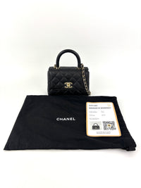 AP4244 Micro Coco Handle in Black Caviar LGHW - Glampot