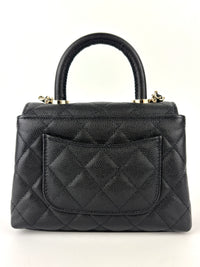 AP4244 Micro Coco Handle in Black Caviar LGHW - Glampot