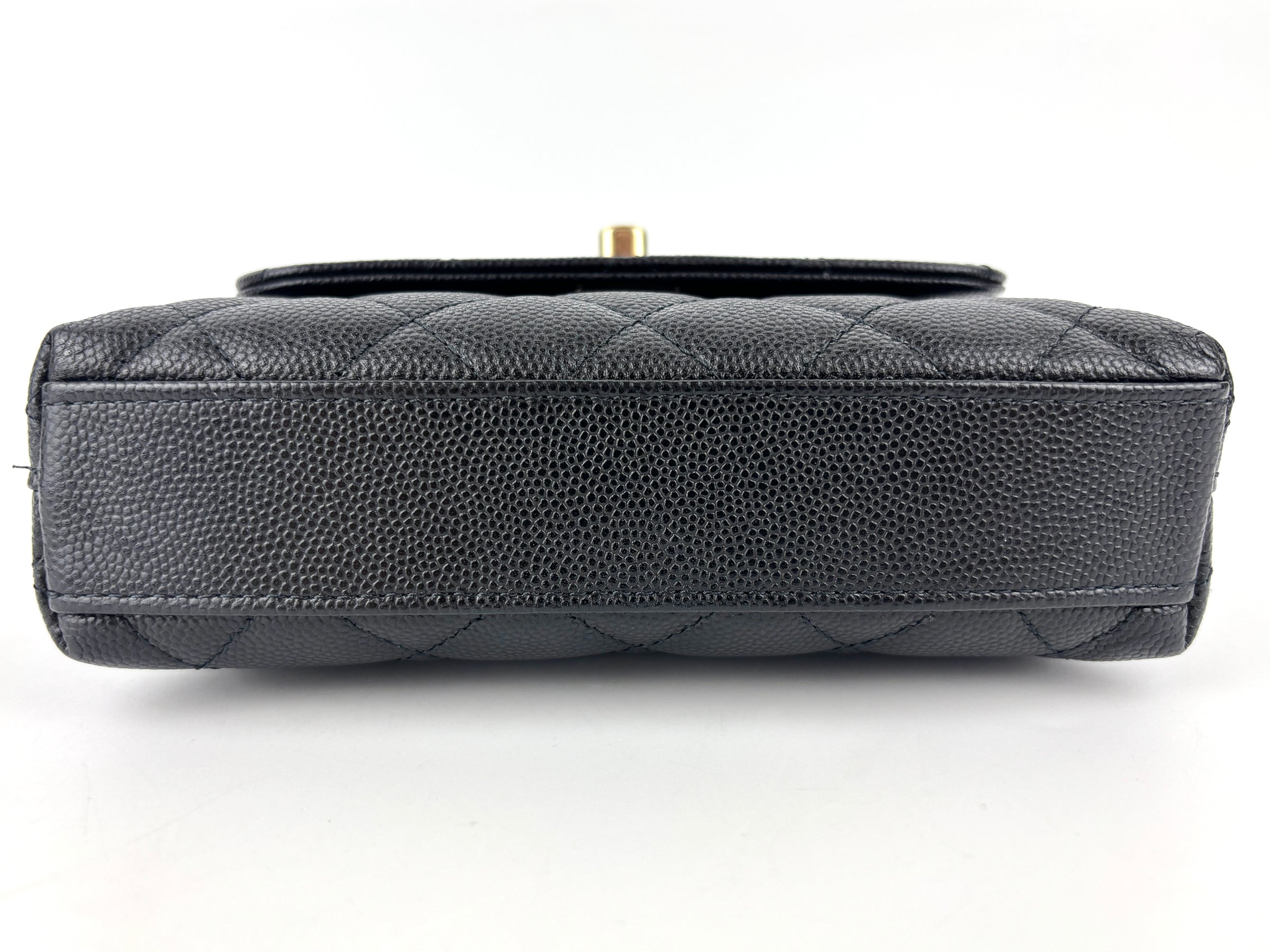 AP4244 Micro Coco Handle in Black Caviar LGHW - Glampot