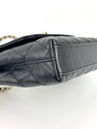 AP4244 Micro Coco Handle in Black Caviar LGHW - Glampot