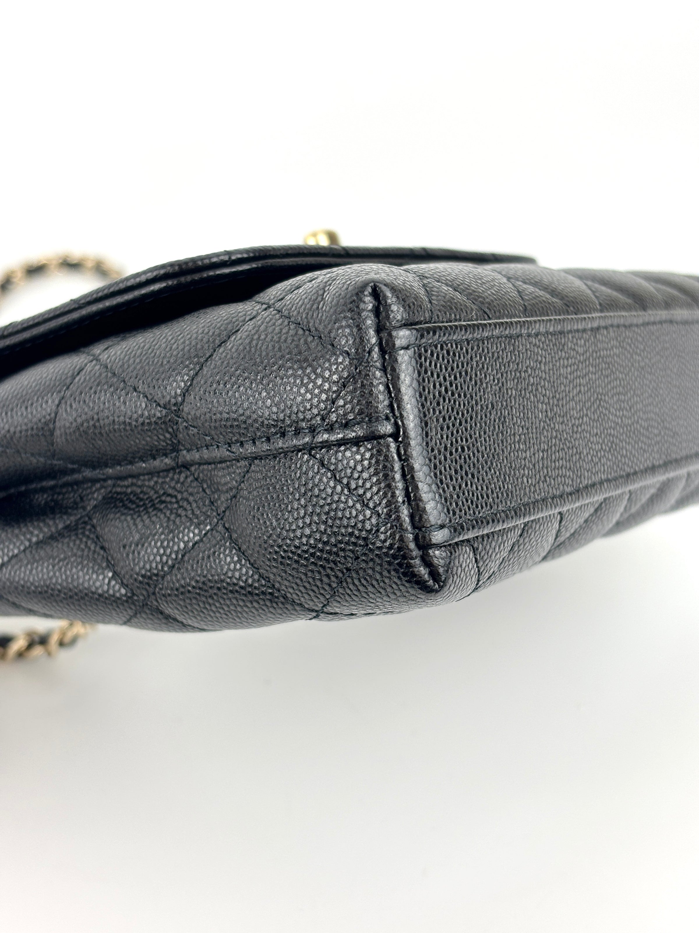 AP4244 Micro Coco Handle in Black Caviar LGHW - Glampot