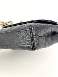 AP4244 Micro Coco Handle in Black Caviar LGHW - Glampot