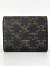 Small Flap Wallet Triomphe inTriomphe Canvas - Glampot