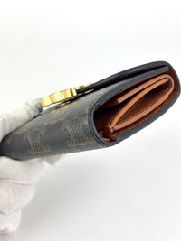 Small Flap Wallet Triomphe inTriomphe Canvas - Glampot