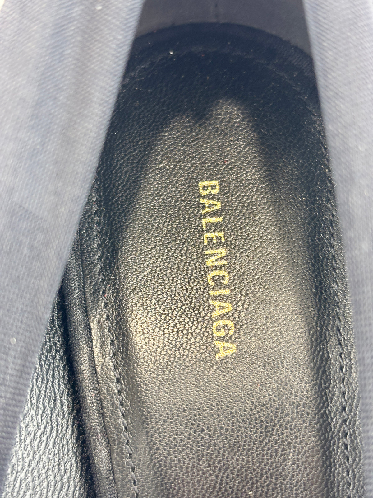 Jersey Black Crepe Drape Knife Pointed Pumps Size 38