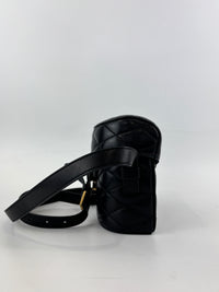 710080 June Box Quilted Leather Crossbody Black GHW