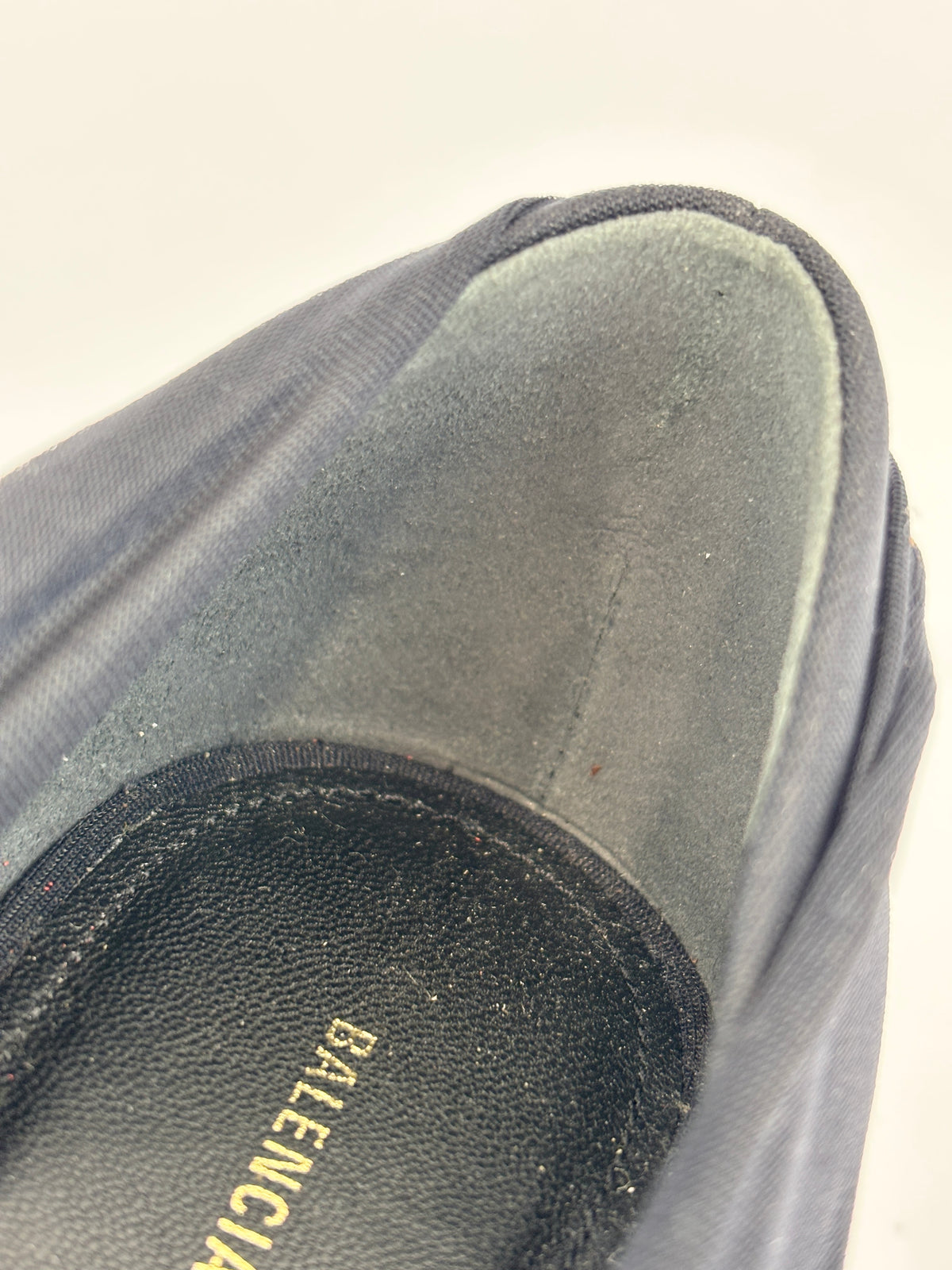 Jersey Black Crepe Drape Knife Pointed Pumps Size 38