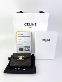 Small Flap Wallet Triomphe inTriomphe Canvas - Glampot