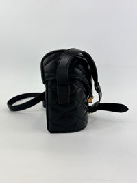 710080 June Box Quilted Leather Crossbody Black GHW