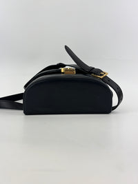 710080 June Box Quilted Leather Crossbody Black GHW