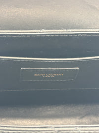 710080 June Box Quilted Leather Crossbody Black GHW