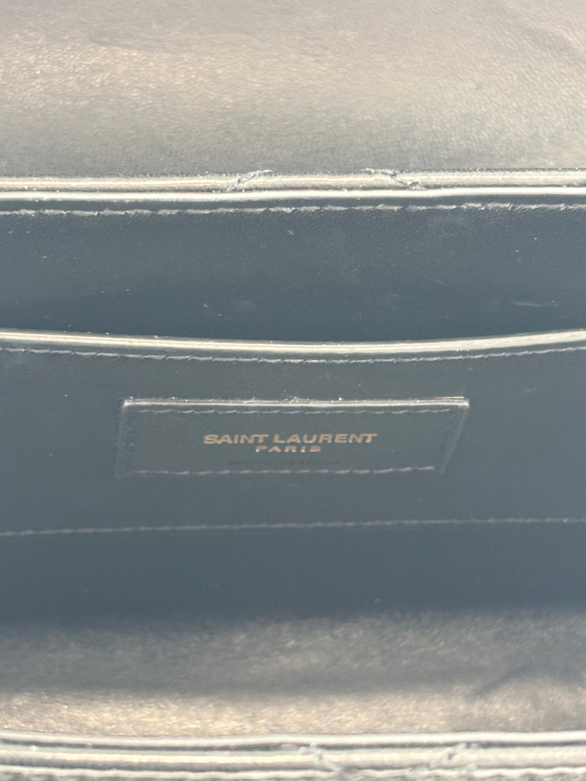 710080 June Box Quilted Leather Crossbody Black GHW