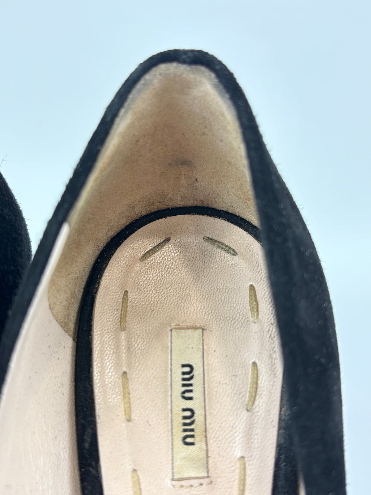 Black Suede Peep Toe Platform Pumps Size 37